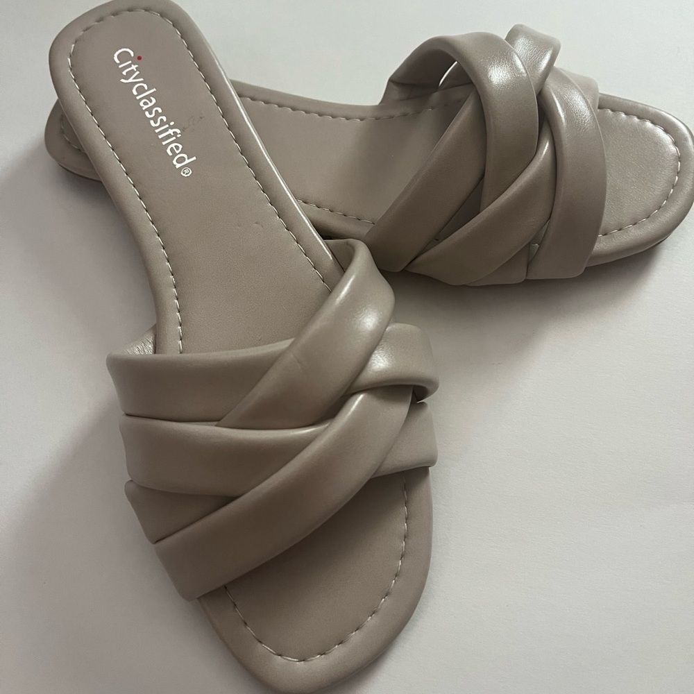 Bone colored sandals